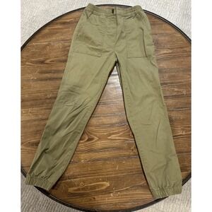 Cotton On Mid Rise Cuffed Chino Light Olive Sz 2 Streetwear Y2K Grunge Utility